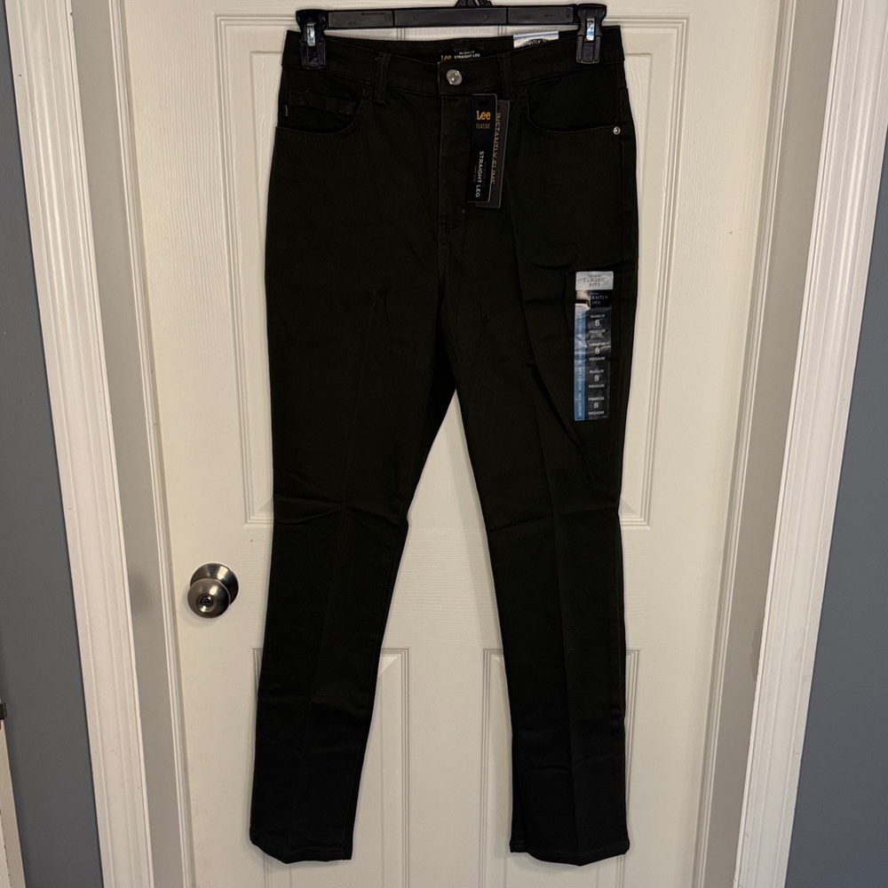 NWT Lee Women's Dark Green Straight Leg Jeans